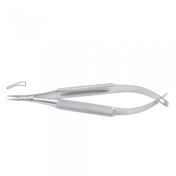 Barraquer Micro Needle Holder Curved - Very Delicate - Round Handle Stainless Steel, 13 cm - 5"